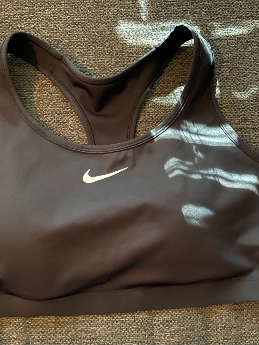 Nike Black Racerback Swoosh Sports Bra